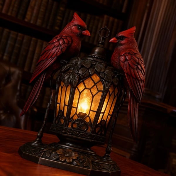🕊️ 100% Handmade Cardinal Bird Lantern