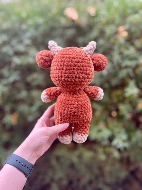 🐮Crochet Highland Cow Amigurumi Pattern 🎄✨- DIY Kit & Finished Plush