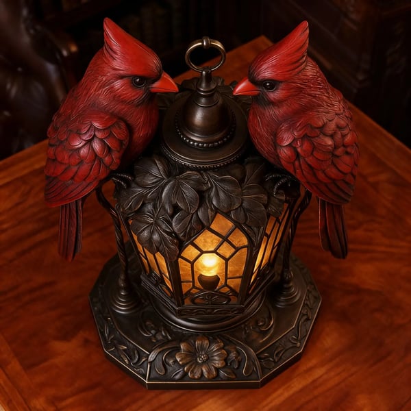 🕊️ 100% Handmade Cardinal Bird Lantern